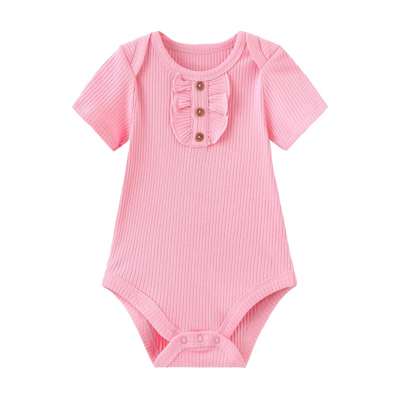 MAMIMAKA Baby Short Sleeve Bodysuits Baby Girls Clothes Cotton Vest