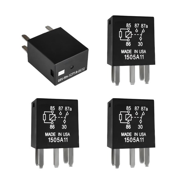 Wevdn 4 PCS Power Relay, 5 Pins G8V-RH-1C7T-R-DC12 Car AC