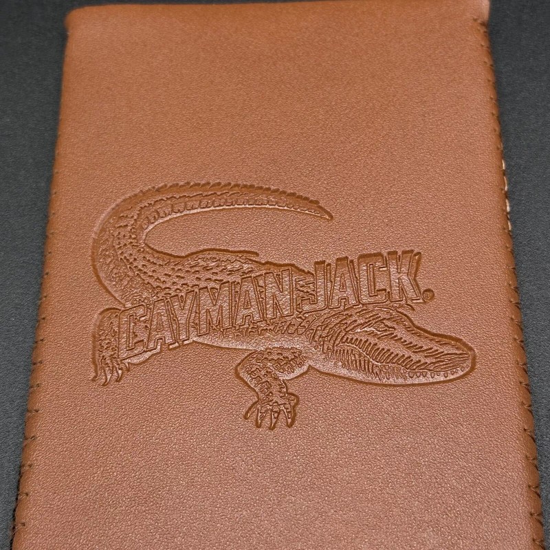 Cayman Jack Faux Leather Glass Bottle Koozie Alligator Beer Margaritas