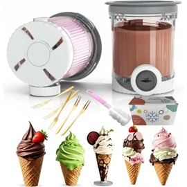 2-Pack Pints-and-Lids-Replacement-for-Ninja-creami-NC701 Ice Cream & Soft Serve Makers, BPA-Free Ice-cream Maker Containers, Dishwasher Safe, for NJ NC700 Series