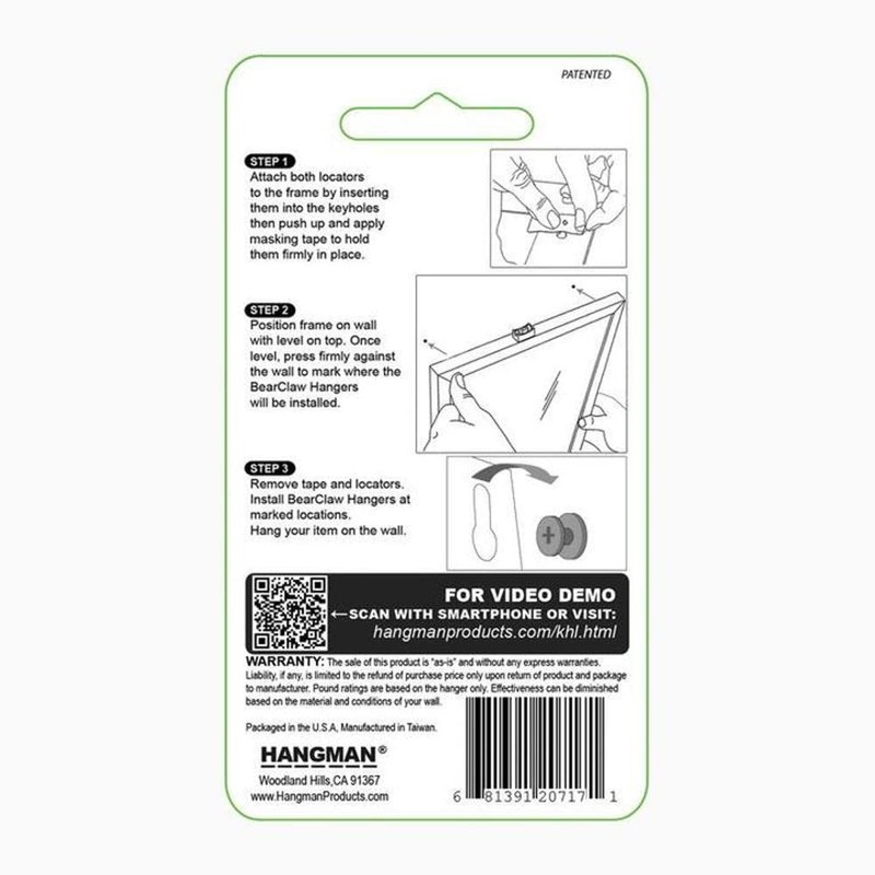 Hangman Gold Keyhole Hanging Kit 100 lb. 7 pk