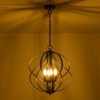 Xyndraph 17” Modern Black Chandelier for Dining Room - 4-Light