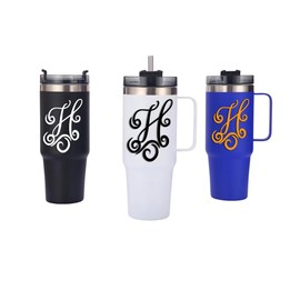 Letter h Monogram Vinyl Decal Sticker for Cars, Laptops, Phones, Helmets, Cups, Tumblers (Silver, 2.9" x 4")