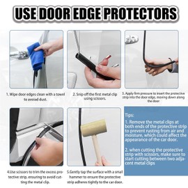 Door Protector Car Door Protector Edge Guards Car Door Edge Guards Adhesive Free Universal for Cars, Trucks, Suvs, Suvs and Most Car Door Panels (Gray, 33Ft（10M）)