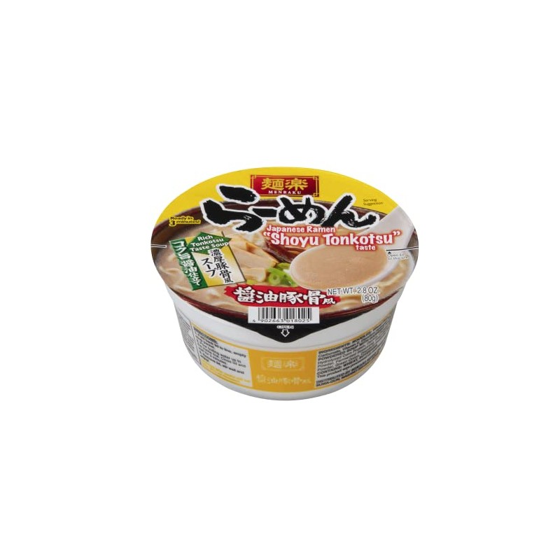 Hikari Miso Menraku Ramen Shoyu Tonkotsufu Cup 2.8 oz (Pack