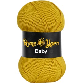 Baby Wool (#3 DK) Light Worsted Yarn Baby Yarn, Knitting Yarn Baby Best Plain Baby Wool, Anti-Pilling Knitting Wool, Crochet Wool, Acrylic Yarn for Knitting and Crocheting (1 Ball, 1321 Sun Yellow)