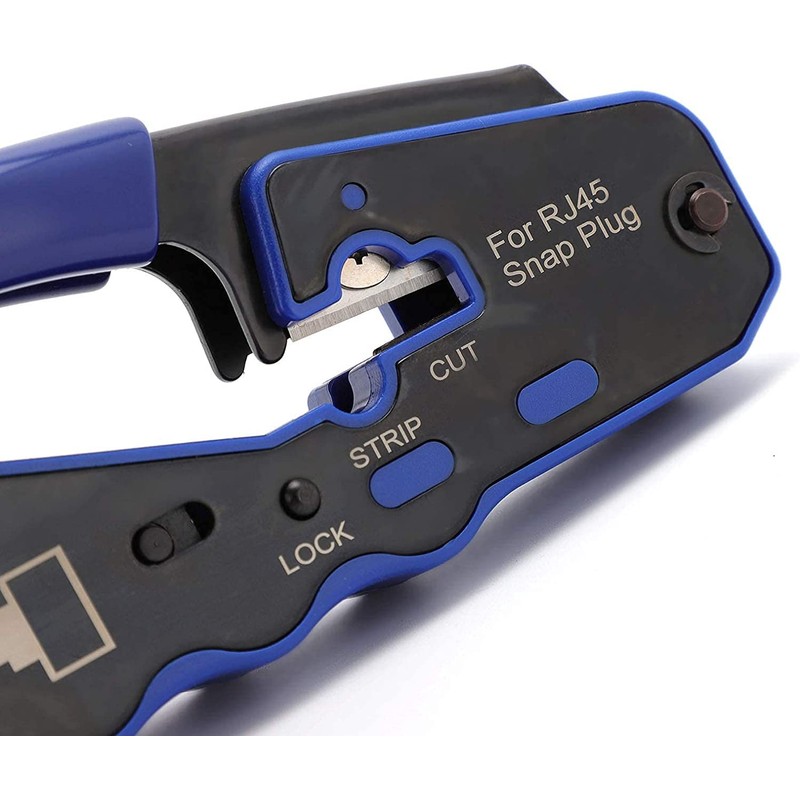 RJ45 Crimp Tool, Pass Through Ethernet Crimping Tool for Cat5,