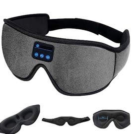 ePalZoneXP Wireless Bluetooth 5.2 Sleep Mask Sleep Headphones Eye Mask Bluetooth Headphones Bluetooth Sleep Mask, 3D Eye Mask for Sleeping Mask Music Sleeping Headphones for Side Sleepers Music Headphones Sleep Headphones Earphones AU (Grey)