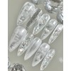 Clear Cross Handmade Nail Tips - Almond (Length - part