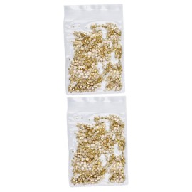 Ipetboom 2sets Elegant Flat Back Gems Nail Art Drill Lightweight for Home or Professional Use Rhinestones Decoration 1440pcs*2