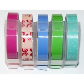 Motex 5 Variety Embossing Label Maker Tapes 9mm