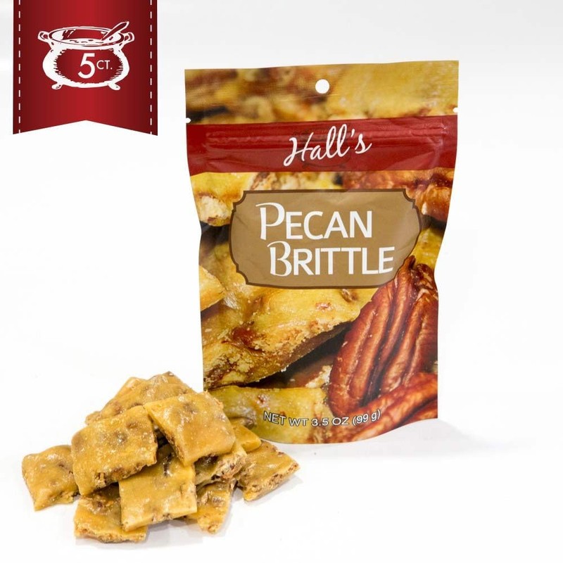 Hall's Pecan Brittle Snack Bags, 3.5 oz (5 count)
