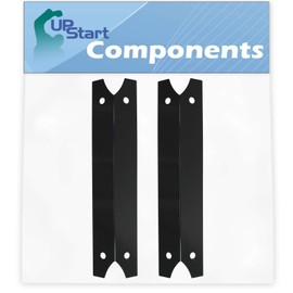 2 Pack BBQ Grill Heat Shield Plate Tent Replacement for Brinkmann 810 4580 S, Charmglow 810 7600 S, Charmglow 810 7440 S, Brinkmann 810 1575 W - bbq Porcelain Steel Flame Tamer, Burner Cover 17 3/4"