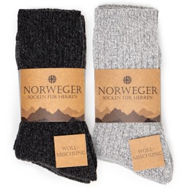 Occulto Men's Norwegian Socks Pack of 6 (Model: Finn), Grey mix