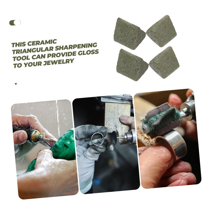 Mobestech 1bag Triangle Abrasive Polishing Media for Projects Buffing Grit