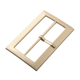 MAHAVIMOKSA Metal Single Prong Belt Buckle Square Center Bar Buckles for DIY Leather Craft Belt Strap Accessories, Metallic, Large