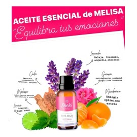 Aceite Esencial Melissa 15ml Sheló Nabel Aromaterapia Difusor                                                                                         