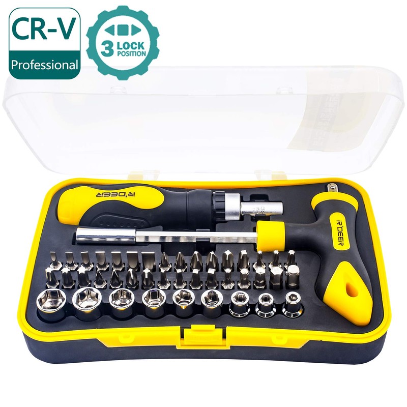 43 in 1 Ratchet Screwdriver Set R'deer T-handle Multifunction Nut