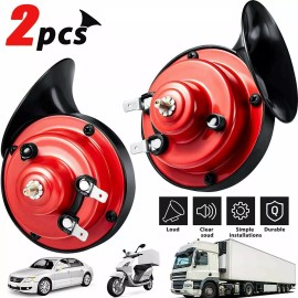 Unbranded 2PC 12V Super Loud Train Air Horn Waterproof Motorcycle Car Truck SUV Boat