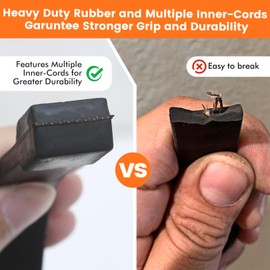 MaxWorks 51019 2 Pack Strap Wrench Set Durable Non Slip Rubber for Oil Filters Jars Pipes Industrial Strength with Multi Purpose for Automotive Plumbing and Home Use