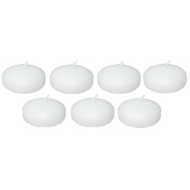 D'light Online Large White Floating Candles 3 Inch Wax Discs for Events, Weddings, Spa, Home Decor, Special Occasions, Cylinder Vases, Centerpieces, Pool and Holidays (Large - 3" (Set of 24), White)