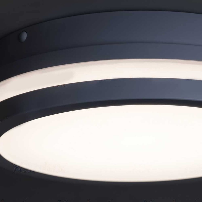 Kanlux LED Ceiling Light 24W Waterproof IP54 Round Φ260mm Graphite
