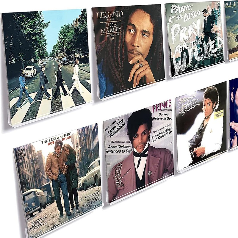 Accmuzzy Acrylic Record Wall Mount Pack of 12, Vinyl Wall