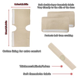 Soft Fabric Mask Cover for DreamWear and ResMed AirFit, Headband Cover Set, C P A Accessories, Facial Pad Liner to Reduce Skin Irritation and Redness (Flesh Color)