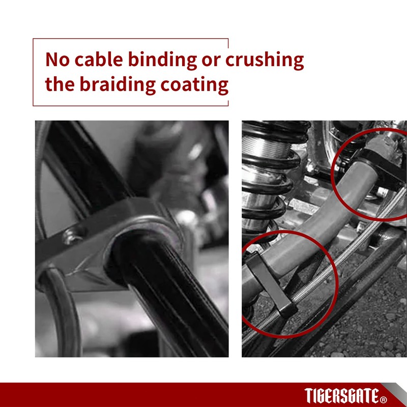 TIGERSGATE 1 1/2"" Chrome Billet Handlebar Frame Mount Clutch Cable