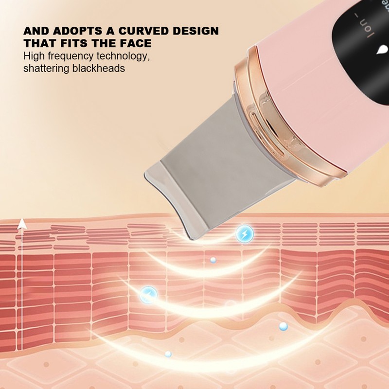 Face Skin Scrubber Vibration Face Peeling Machine Ultrasonic Exfoliating SkinCare