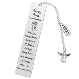 First Communion Gifts for Girls, Kaluofan Christian Bookmarks, Bookmarks for Women, Angel Chain Bible Christians Easter Book Marks for Kids, Confirmation Baptism Gifts
