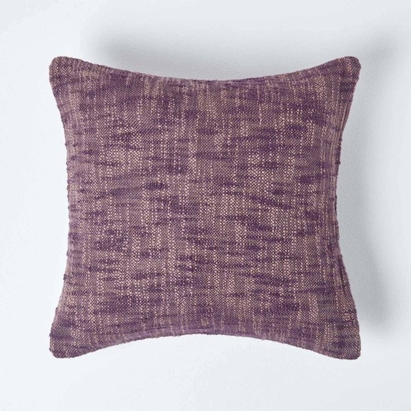 HOMESCAPES Mauve Dark Purple 18 x 18 Inch Nirvana Pure