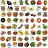 Fruit Cat Pattern Sticker, 69pcs/set Waterproof Removable PVC Sticker, Decorative Sticker