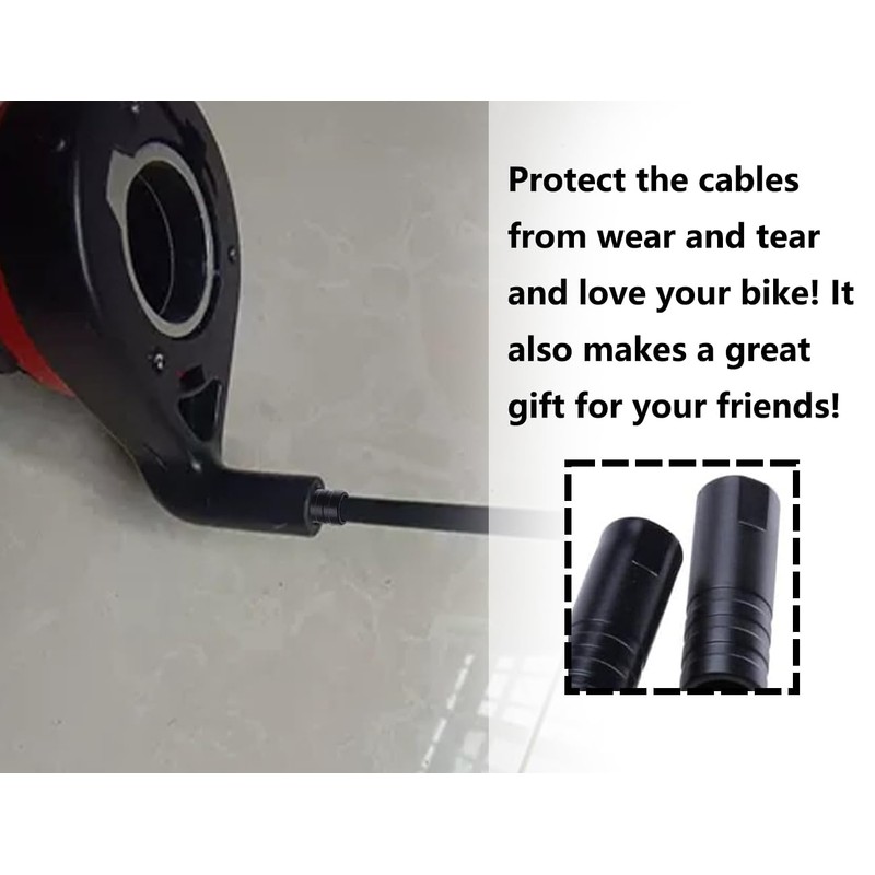 KAPSING Pack of 200 End Caps, Brake Cable, Bicycle End