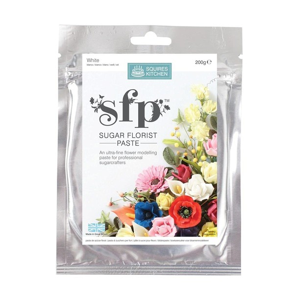 Squires Kitchen Sugar Florist Paste (SFP) White 200 Gram