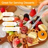 10 Stück Eiswürfelzange Transparent, Kleine Kunststoff Servierzangen für Buffet, Salat,