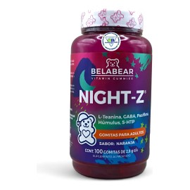 Belabear Night Z C/100 Gomitas Conciliador De Sueño Naranja Naranja
