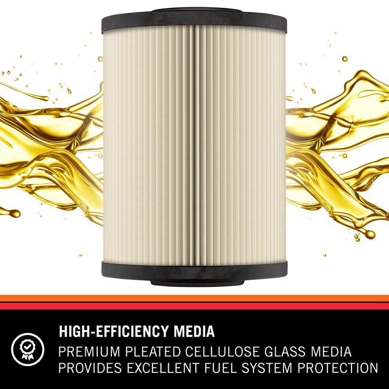 K&N Diesel Fuel Filter: Performance Fuel Filter, Premium Engine Protection,