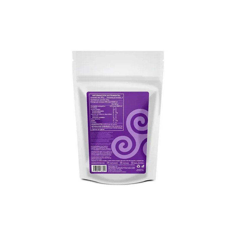 Acai Orgánico En Polvo Superfood. +antioxidantes