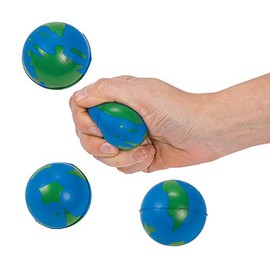 Earth Stress Balls - 12 Pieces - Educational and Learning Activities for Kids