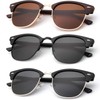 KALIYADI Polarized Sunglasses for Men and Women Semi-Rimless Frame Driving