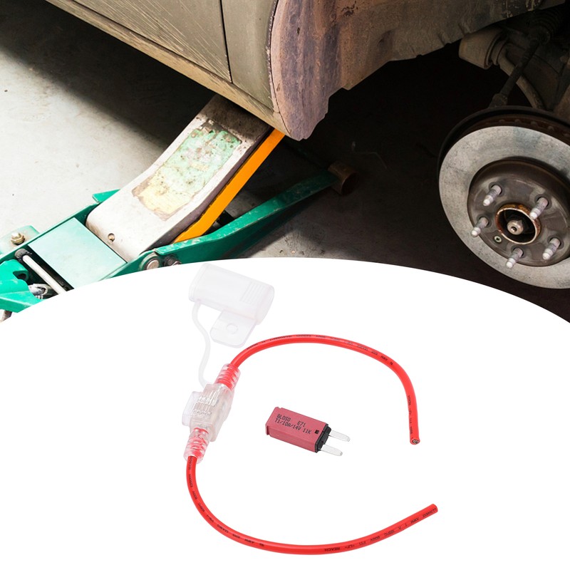 31.5cm 12AWG Car Fuse Holder TPE PVC with Manual Reset