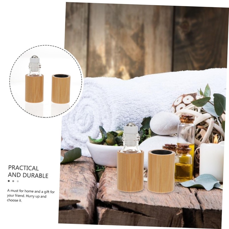 Ipetboom Travel-sized Wooden Essential Oil Bottle Portable Bottle Essential Oil