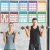 10Pcs Exercise Poster Set Workout Chart Posters for Home Gym