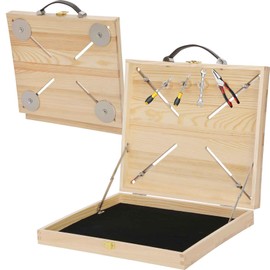 Portable Magnetic Workstation Case, Up to 50 Pounds Magnetic Laptop Stand, Hands Free Portable Magnetic Toolbox for Electricians, HVAC, Maintenance and Field Work, Can Adhere To Metal Surfaces