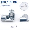 Gisafai 5 Pcs EMT Conduit Fittings Inside Corner Pull Elbow,