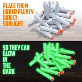 Ray Squad Glow In The Dark, Ultimate Nerf Foam Toy Darts, Premium Refill Bullets For N-Strike Guns, Universal Mega Pack, Firm and Safe Nerf Accessories Amazing Precision Control, 300 Piece