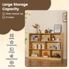 SILKYDRY 8 Cubes Organizer Bookcase, 3-Tier Open Bookshelf, Horizontal Storage