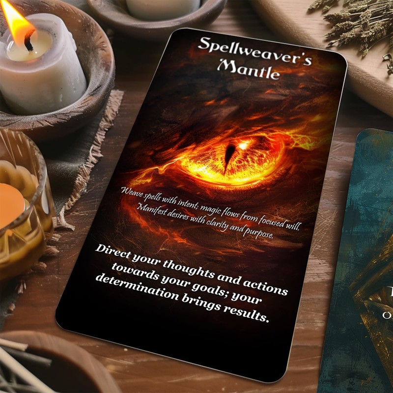 ZZBUY Evil Eye Oracle Cards, 60 Oracle Deck with Meanings