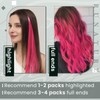 RUNATURE Pink Hair Extensions for Women Clip in Human Hair